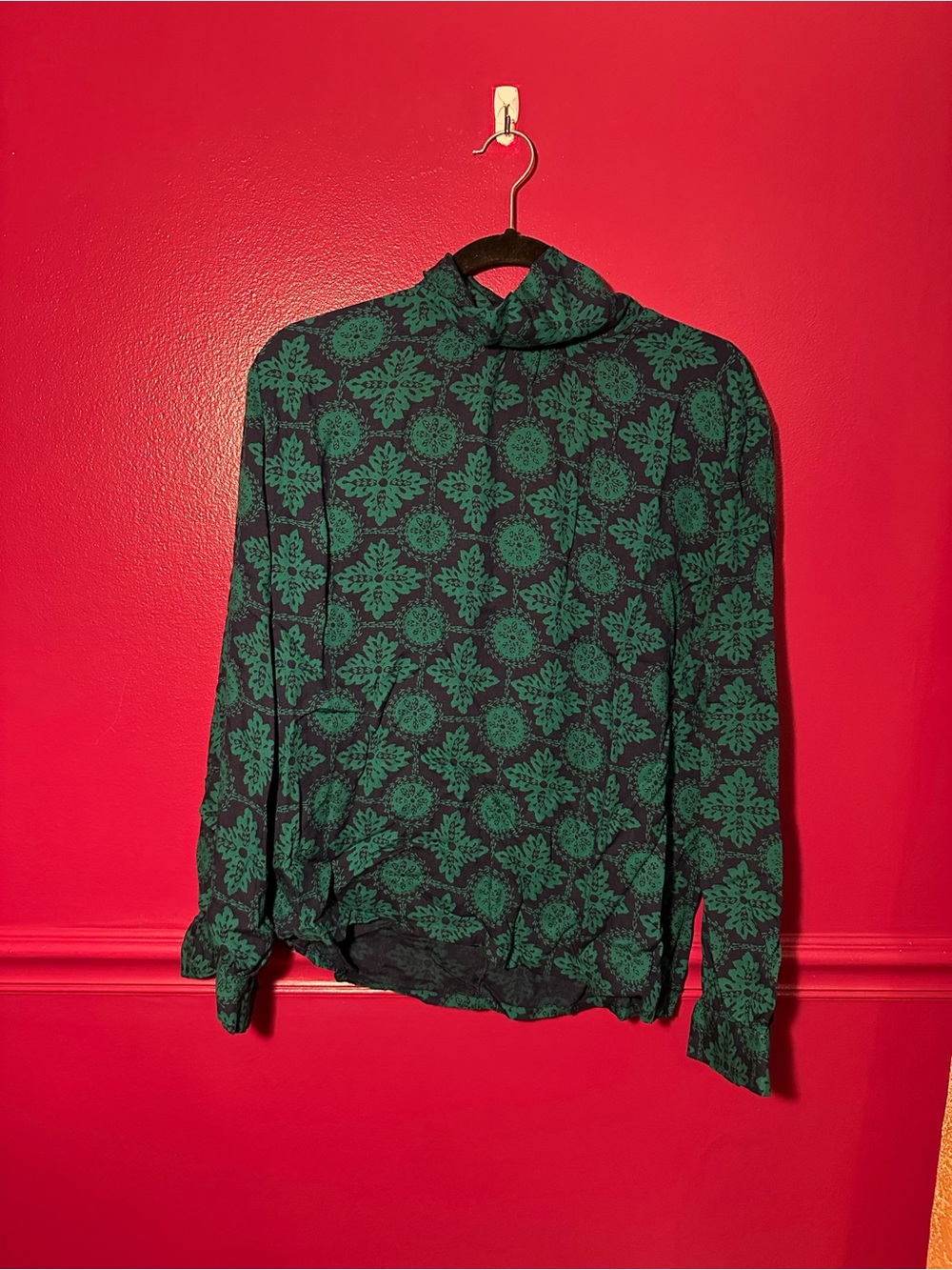 Vintage Pendleton Country Sophisticates mock neck blouse